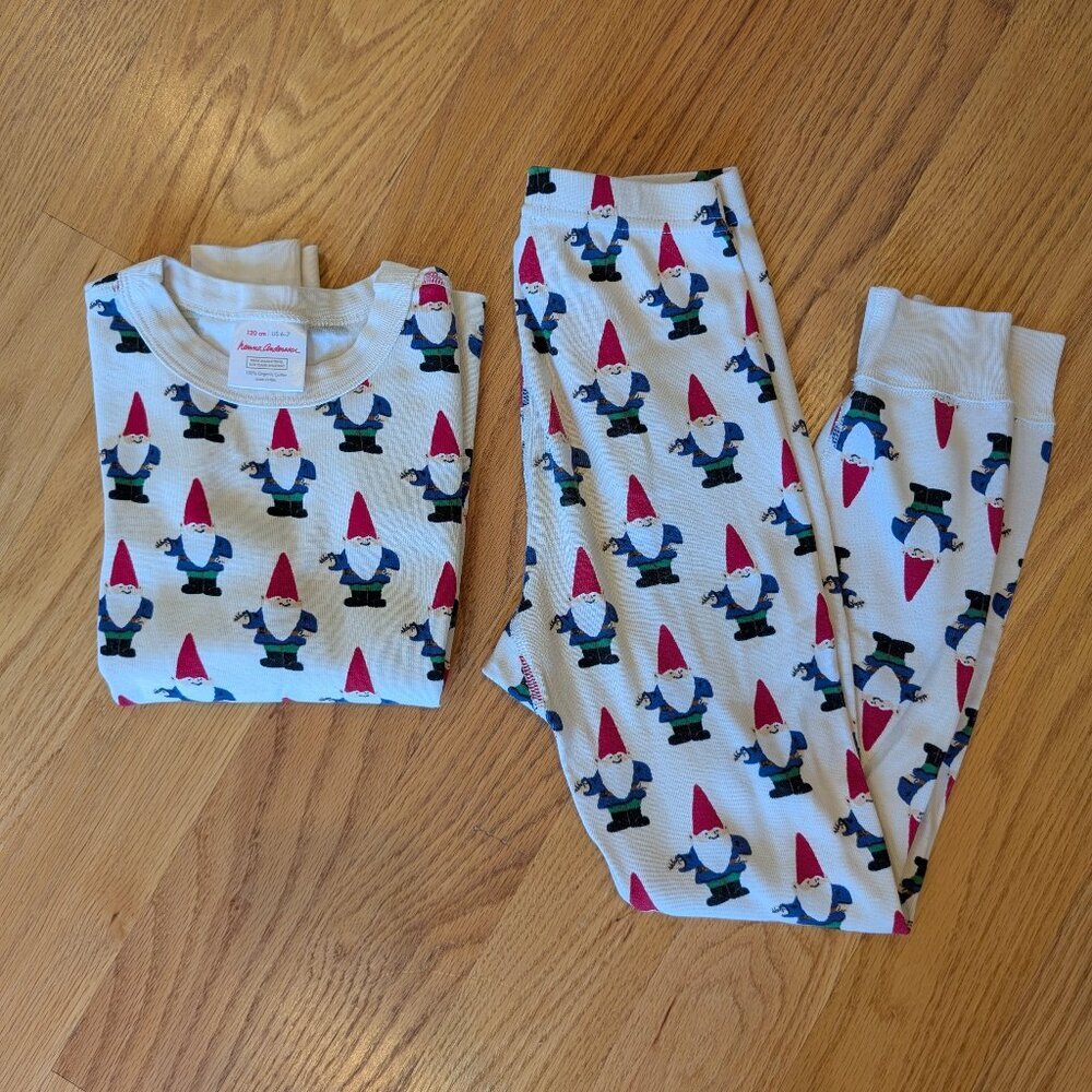 Children's Hanna Andersson Unisex Gnome Pajamas Size 6-7
